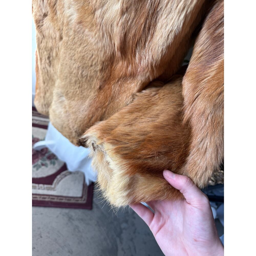 Vintage Spanish Tan Rabbit Fur Coat - Picture 8 of 12